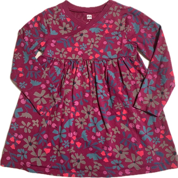 Tea Collection Other - Tea Collection Girls Machu Picchu
Blooms Wrap Neck Long Sleeve Dress
Size 4